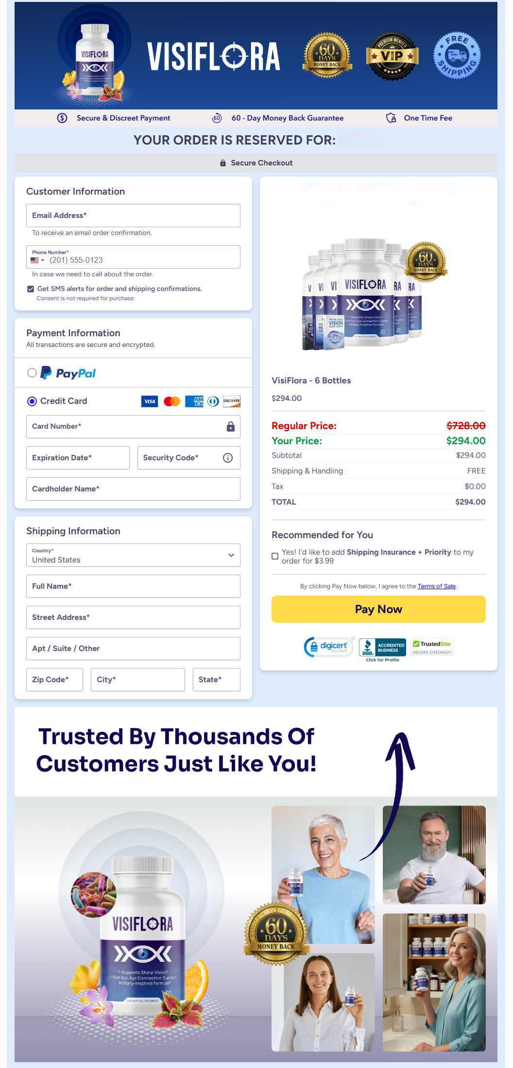 VisiFlora-buy-best-order-page